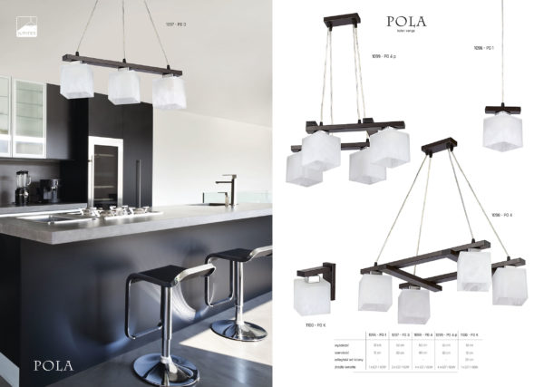 Modern / minimál Pola PO-1 csillár, wenge 2