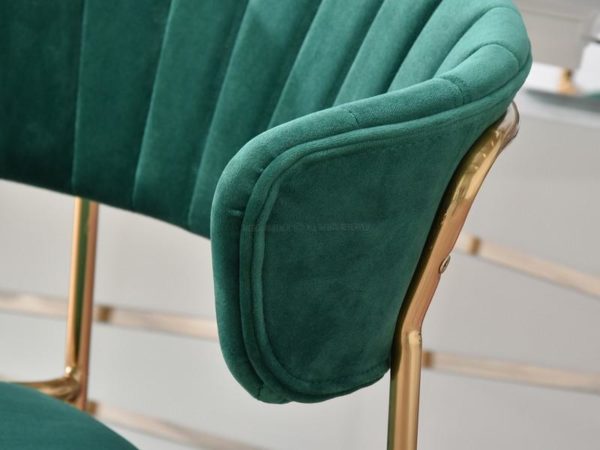 Nilda NILDA szék, zöld plüss-arany 10