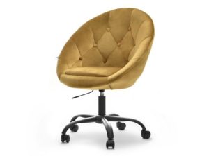Sala 4 SALA 4 arany velvet forgófotel, fekete, görgős talp