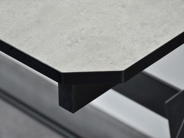 Íróasztalok és polcok ROSEL gamer asztal, beton-fekete 8