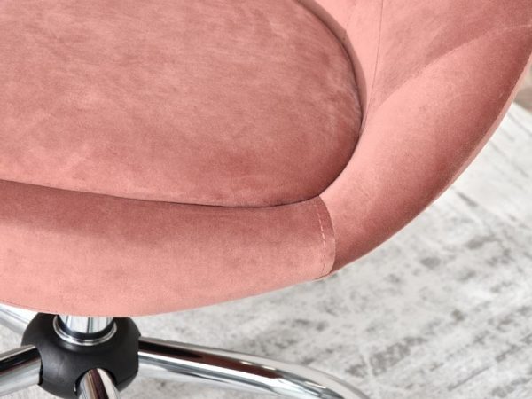 Sala 4 SALA 4 púder velvet forgófotel, krómozott, görgős talp 9
