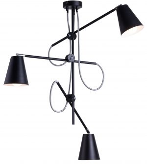 Arte 3-ágú csillár ARTE BLACK függőleges