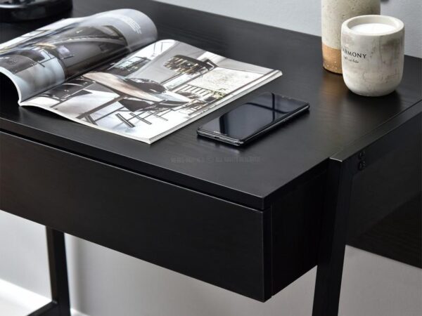 Íróasztalok és polcok NORS fiókos íróasztal, fekete 8