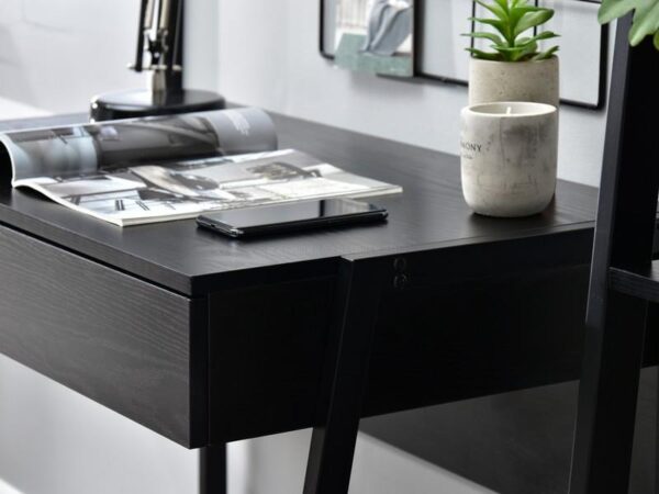 Íróasztalok és polcok NORS fiókos íróasztal, fekete 9