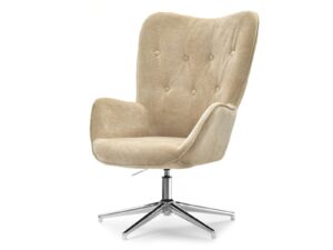 Trini TRINI steppelt forgófotel, beige velvet-króm
